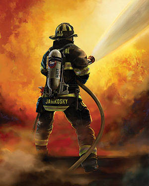Personalized Firefighter Artwork - FireArt by Albaitis